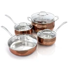 Oster Carabello 9 Piece Stainless Steel Cookware Combo Set Copper New. Price: $111.47.