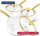 Michelangelo With Lid, Nonstick Ceramic SET-1QT & 2QT 3QT, New. Price: $84.36.