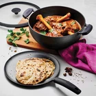 Tramontina 3-PIECE Cast Iron 7-QUART Deep Kadai & Flat Tawa Cookware Set New. Price: $90.99.