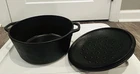 Lodge Cast Iron Qt Double Dutch Oven Casserole W/ Lid Black L8DD3 Used. Price: $70.00.
