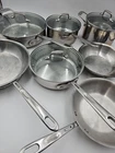 Emeril By All Clad 10 Piece Cookware Set Stainless Steel Copper Core Pots & Pans Used. Price: $299.99.