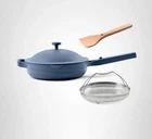 X Our Place Always Pan 2.0 Blue Salt 2.6 Qt Ceramic Non Stick Steamer Basket New. Price: $125.00.