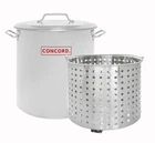 Pot 100 Quart Stainless Steel Steamer Basket Concord Stock Cookware New. Price: $369.99.