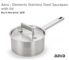 Aava Elements Stainless Steel Saucepan With Lid New Box Msrp $650. Price: $225.00.