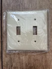 Nos New Old Stock -sierra Ribbed Ivory Double Light Switch Wall Cover Usa Made Open. Price: $14.00.