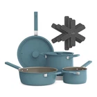 Bella 9 Piece Ceramic Nonstick Cookware Set Evergood Coating - Surf New. Price: $84.40.