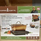 Copper Chef Xl Induction Cooktop & 11" Deep Dish Casserole Pan Fryer - New!!! Open. Price: $89.99.