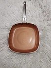Gotham Steel Cookware Square Frying Pan Nonstick Copper Coating 9.5" Used. Price: $22.00.
