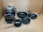 Anolon Smartstack Hard-anodized Nesting Pots And Pans Set/cookware Set, 10-PIECE New. Price: $359.95.