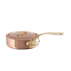 Mauviel M'heritage M'200 3.3 Quart Saute Pan With Lid, Brass Handle New. Price: $529.95.