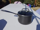 Cuisinart Small Pot With Glass Lid Stainless Steel Handle 1.5 Quarts Used Good. Price: $19.95.