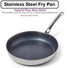 Viking 3 Ply 18/8 Stainless Steel 9.5" Frying Pan Hybrid Plus Non-stick New. Price: $179.99.