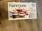 Kenmore 12-PC Aluminum Nonstick Cookware Set W/ Wooden Utensils, Red New. Price: $21.00.