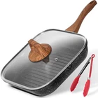 Eslite Life 9.5 Inch Nonstick Grill Pan With Lid For Indoor Cooking, Versatile New. Price: $36.96.