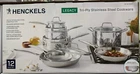 Henckels Tri-ply Clad Stainless Steel 12-PIECE Cookware Set New. Price: $359.98.