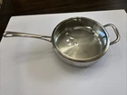 Cuisinart Stainless Steel Qt Saut Pan W/lid Helper Handle Induction 4330-24H Used. Price: $24.95.