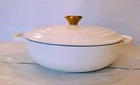 Brandani Italy Cast Iron Disa Braiser 3 Qt Dutch Oven Pot Pan White / Gold *new*. Price: $109.99.
