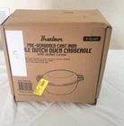 Bruntmor 2 In 1 Double Dutch Oven Casserole Pan Lid Pre-seasoned Cast Iron 5 Qt New. Price: $45.75.
