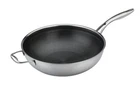 Frieling Black Cube 12-1/2 Inch Stainless/nonstick Hybrid Wok New. Price: $149.95.