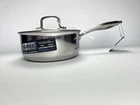 David Burke Saucepan With Lid 3 Quart 8 Geo Clad Tri-ply Stainless Steel Pot New. Price: $55.99.