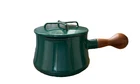 Dansk Kobenstyle France Green Enamel Butter Warmer With Teak Handle 1.5 Pint Vtg Used. Price: $44.99.