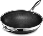 Hexclad Hybrid Cookware Stainless Steel Pan Nonstick 12" Wok (no Lid) New. Price: $62.95.