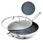 Blue Diamond Hybrid Nonstick Stainless 12" Wok With Lid, Steel New. Price: $113.99.