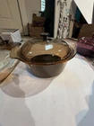 Corning Visions Ware Dutch Oven Stock Pot 4.5L Pyrex Lid Amber Glass With Used. Price: $54.00.