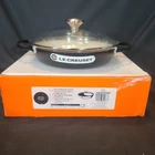 Creuset Enameled Cast Iron Signature Round Braiser With Glass Lid, 2.25 Black New. Price: $179.00.