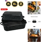 19-INCH Covered Rectangular Roaster Enamel Steel Cookware, Nonstick & Chemi... New. Price: $147.87.