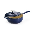 Tramontina Bestow Enameled Cast Iron Saucier Pan Lid 3-QUART Blue 80131/071DS New. Price: $91.54.