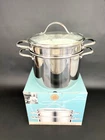Nib Martha Stewart Collection 8 Quart Stainless Steel Multi-pot Stockpot Steamer New. Price: $125.95.