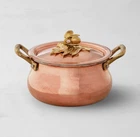 Ruffoni Historia Hammered Copper Belly Stock Pot With Olive Knob, 3 1/2-QT, Ship New. Price: $289.99.