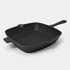 10" Pre Seasoned Cast Iron Square Fry Pan For Grill, Gas, Oven, Electric New. Price: $33.80.