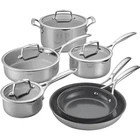Zwilling Energy Plus 10-PC Stainless Steel Ceramic Nonstick Cookware Set New. Price: $499.95.