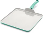 Soft Grip Healthy Ceramic Nonstick, 11" Griddle Pan, Pfas-free, Dishwasher Safe, New. Price: $74.99.
