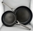 Ninja Foodi Neverstick Fry Pan Set 8" & 10.25" Black Induction Skillets Piece Used. Price: $39.99.