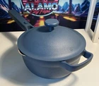 Our Place Cast Iron Perfect Pot Blue Salt 5.5 Qt Enameled Dutch Oven W/lid New. Price: $83.99.