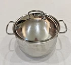 Belgique Gourmet Tools Of The Trade 8 Qt Ss Stock Pot & Vented Lid Copper Bottom Used. Price: $42.00.