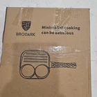 Brodark Non-stick 4-CUP Square Frying Pan With Wooden Handle, Black Aluminum New. Price: $10.00.
