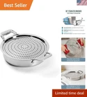 Elegant D5 4-QUART Stainless Steel Sauteuse & Splatter Guard For Perfect Cooking New. Price: $503.99.