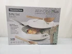 New Tramontina 5 Qt Pan + Lid Steam Saute Fry Ceramic Coat Induction Ready White Used. Price: $27.16.