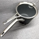 Calphalon Premier 4.5 Qt Nonstick Saucepan W/ Lid Hard Anodized Dishwasher Safe Used. Price: $42.85.