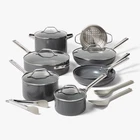 16PC Nonstick Ceramic Coated Aluminum Cookware Set Dark Gray - Figmint New. Price: $146.99.