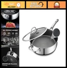 Nonstick 5 Quart Saute Pan With Lid, Pfoa Free, 12" Deep Skillet, Oven Safe Cook New. Price: $65.99.