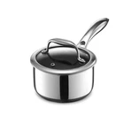 Hexclad Hybrid Nonstick Saucepan With Tempered Glass 1-QUART, Silver New. Price: $199.03.