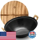 Wangyuanji 13.4 Inch Cast Iron Wok Lid Flat Bottom Chinese Fry Pan New. Price: $63.88.