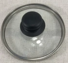 Tramontina Glass Lid 5.5 Inch Stainless Steel Rim Handle Cookware Replacement Used. Price: $10.00.