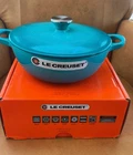 Le Creuset Caribbean Teal Cast Iron Enamel Soup Pot 22CM 2.75QT Round With Lid New. Price: $190.00.