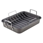 Farberware 12" X 16" Nonstick Roaster With Rack, Oven-safe, Steel New. Price: $72.99.